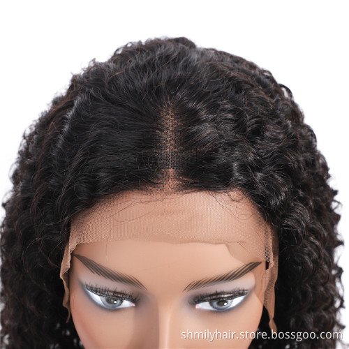 Wig Vendors Wholesale Afro Kinky Curly Bob Lace Front Wig Natural 1b Color Peruvian Cuticle Aligned Virgin Hair Short Bob Cut